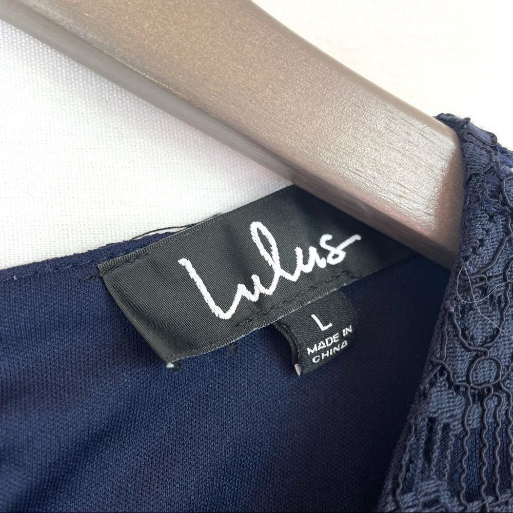 LULU’S Blue Lace Dress Large - Picture 14 of 16